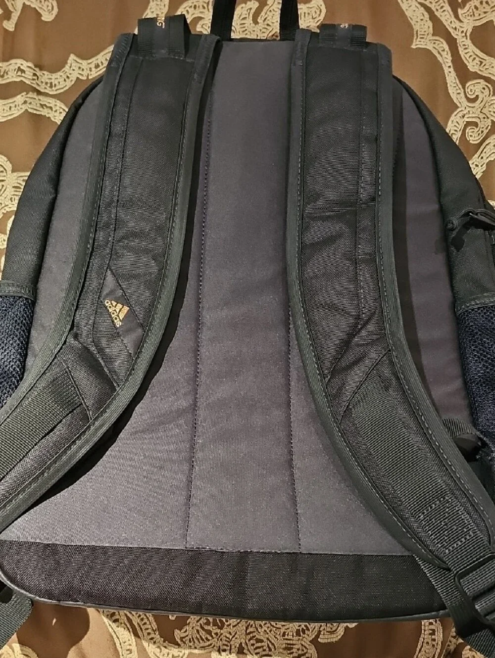 adidas Black Backpack with Gold Hardware